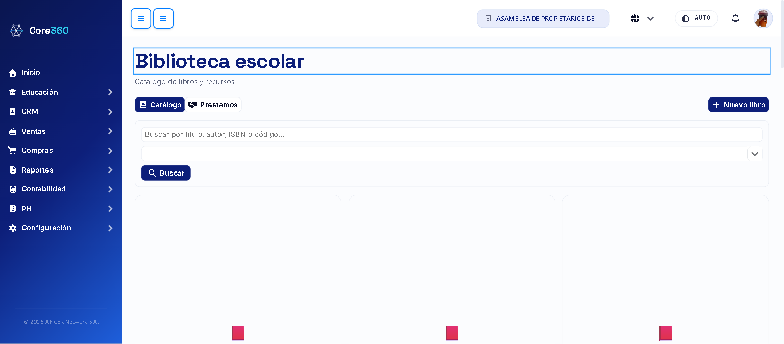 Catálogo de la biblioteca